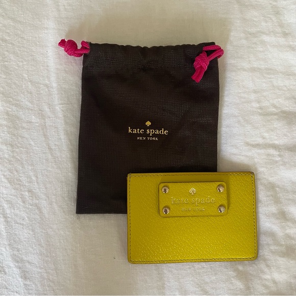 kate spade Handbags - Kate Spade Wellesley Graham Card Holder in Yellow Lime